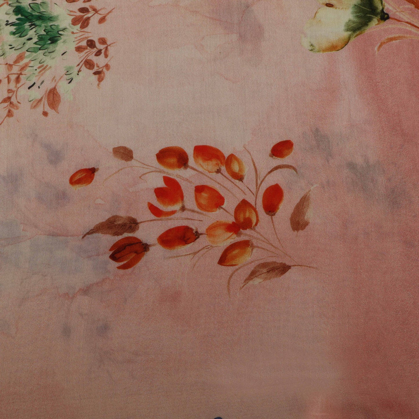 Colored Color Mulmul Print Fabric