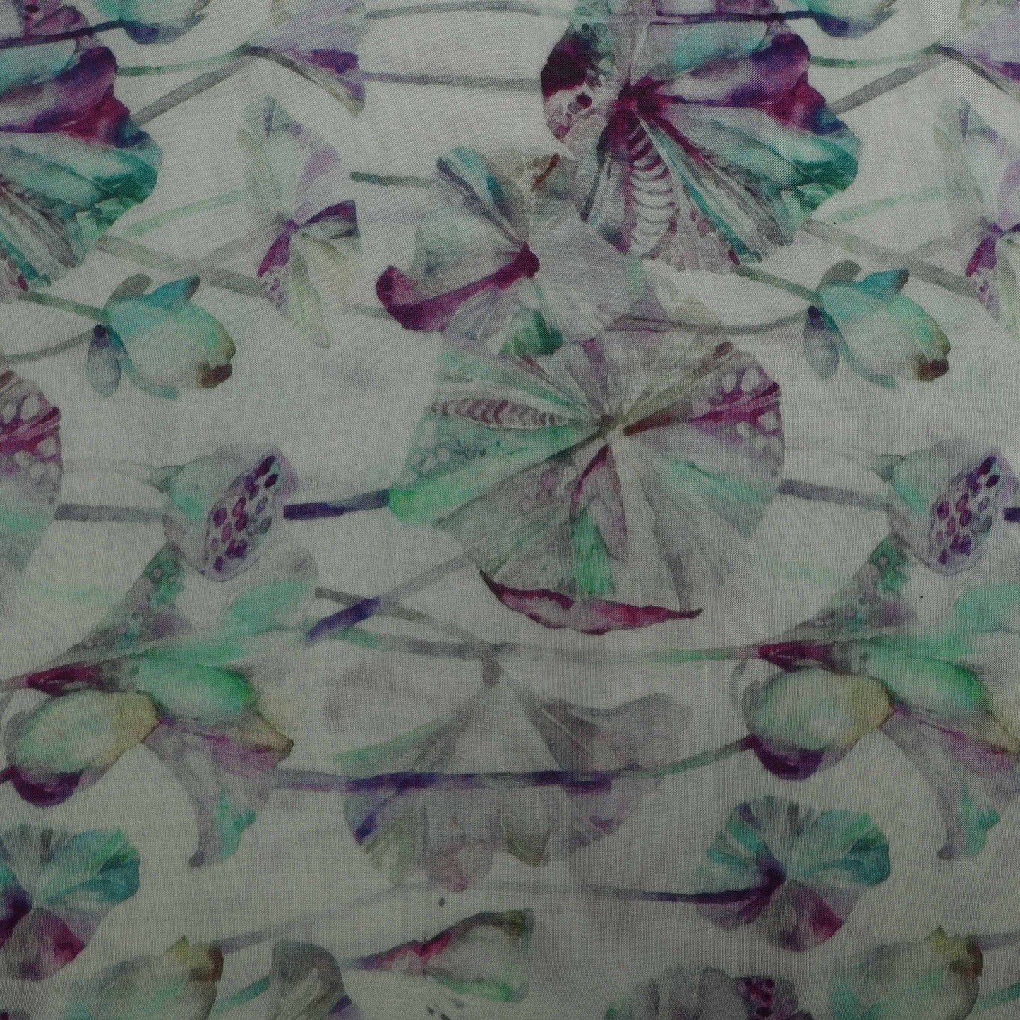 Colored Color Mulmul Print Fabric