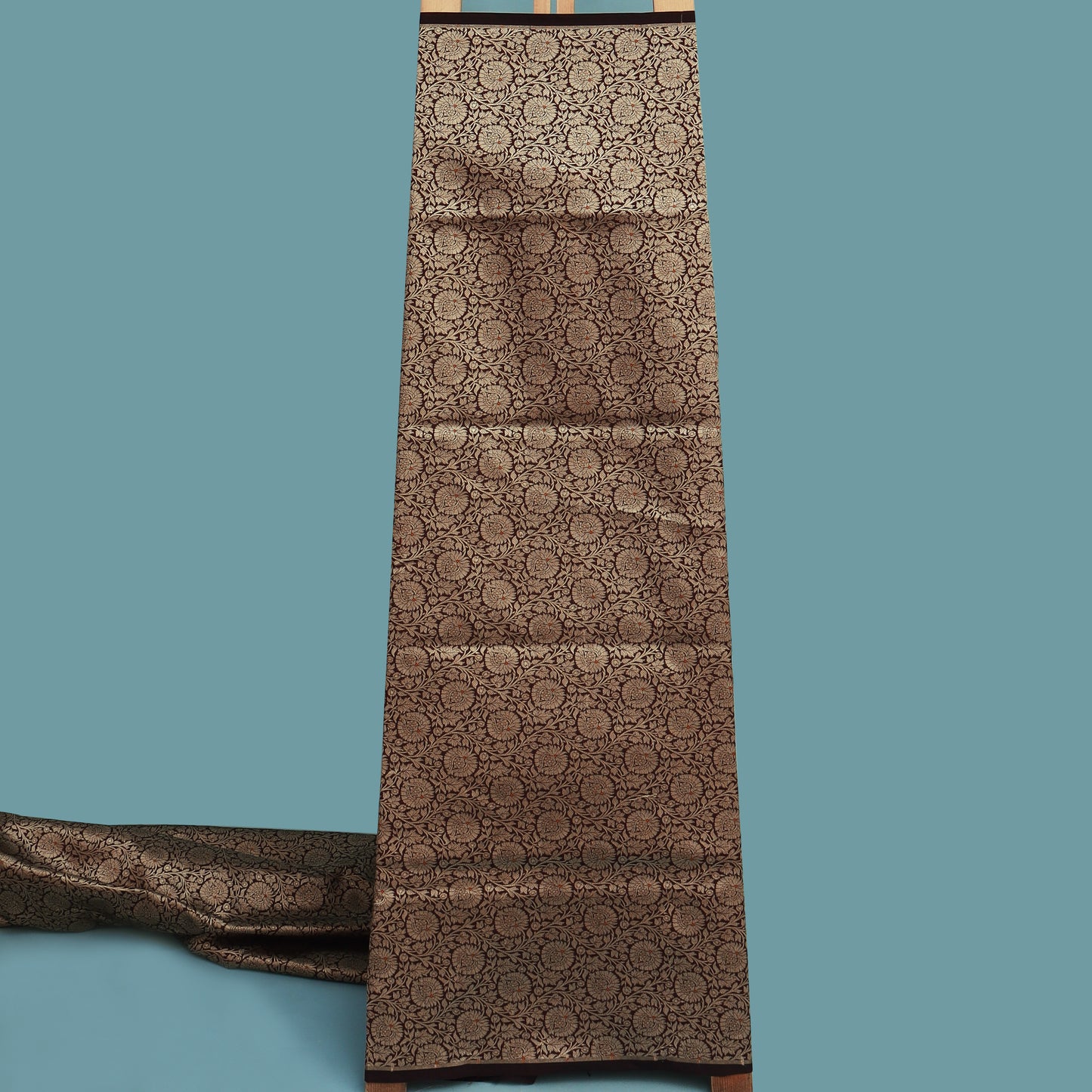 Maroon Color Katan Meena Brocade Fabric