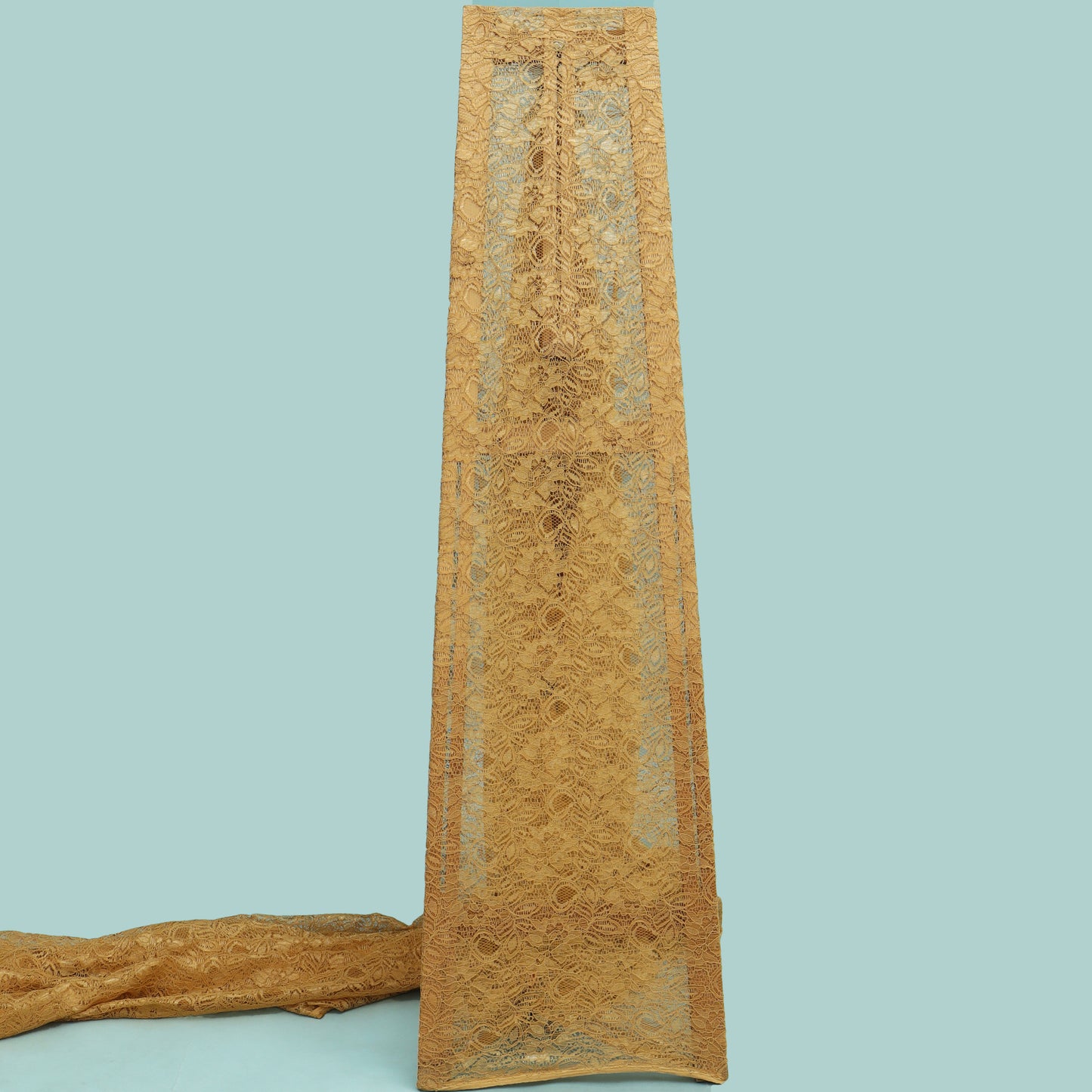 Dark Beige Color Chantilly Lace Fabric