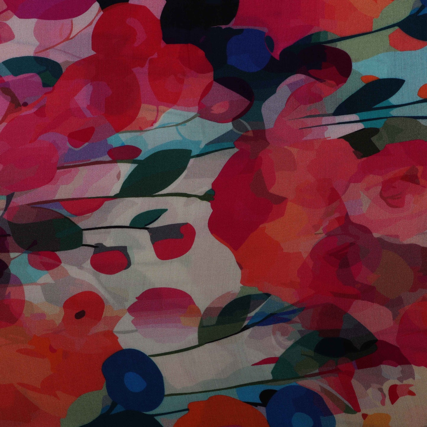 Colored Color Mulmul Print Fabric