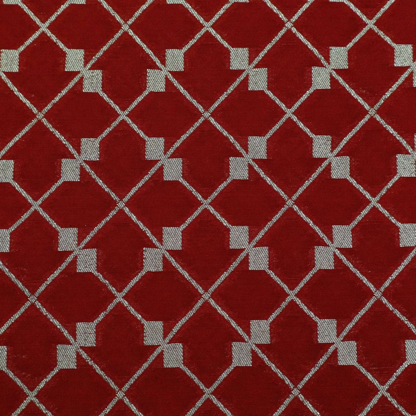 Rust Color Brocade Fabric