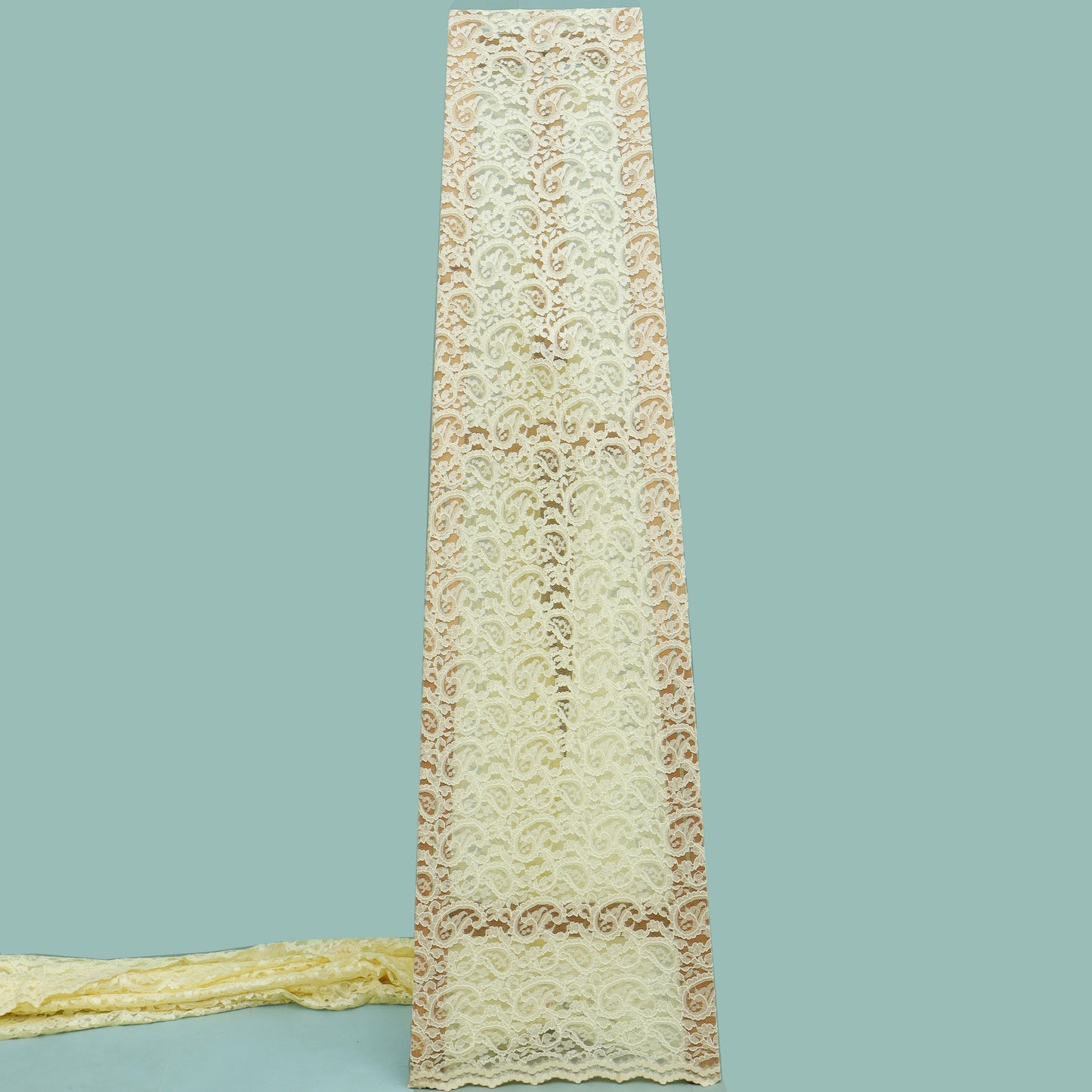 Cream Color Chantilly Lace Fabric