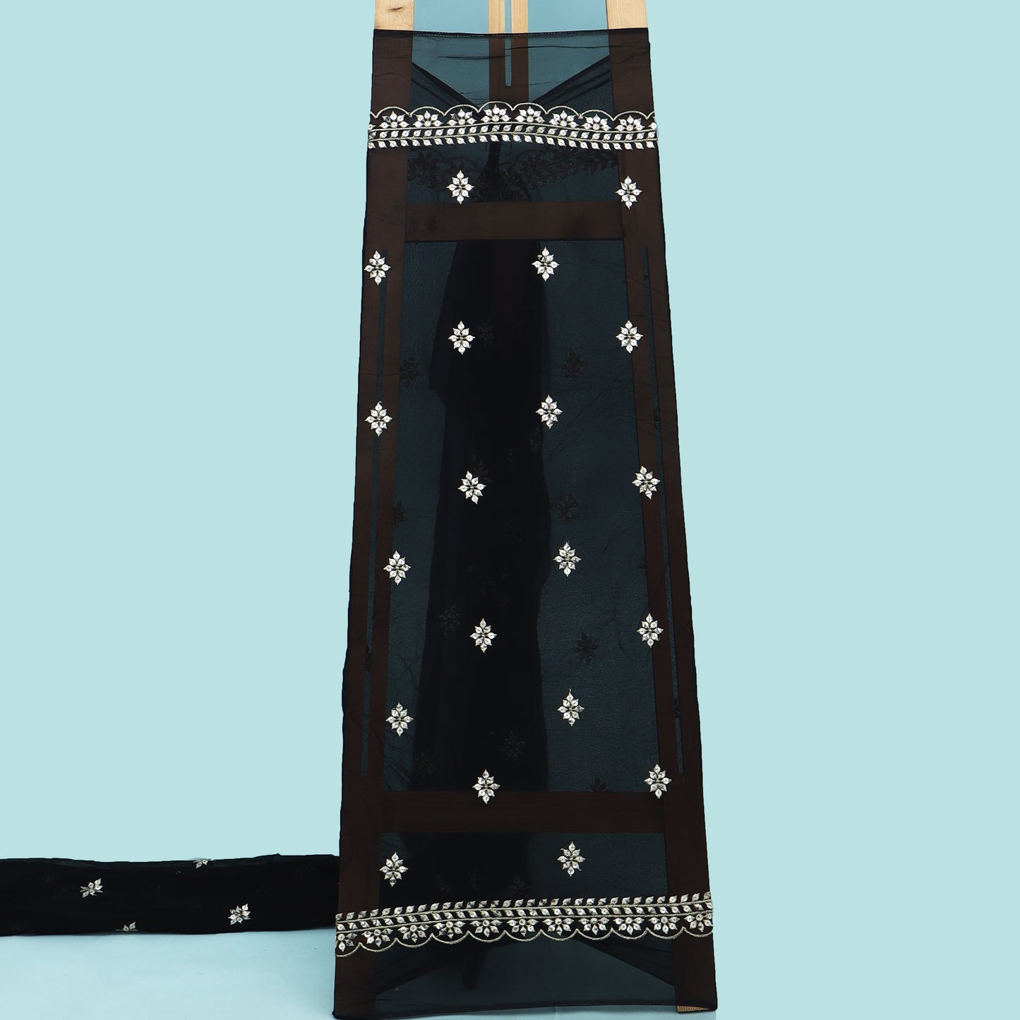 Georgette Sequins Embroidery Fabric