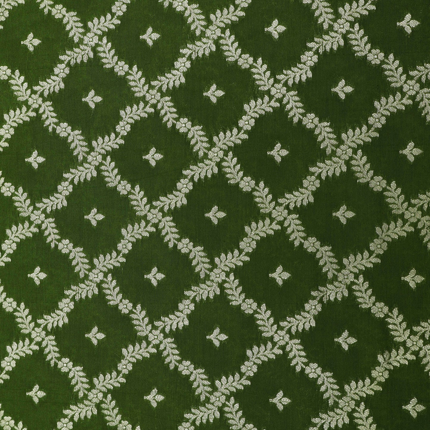 Green Color Brocade Fabric