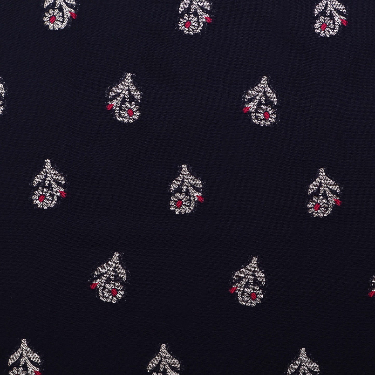 Navy Blue Color Brocade Fabric