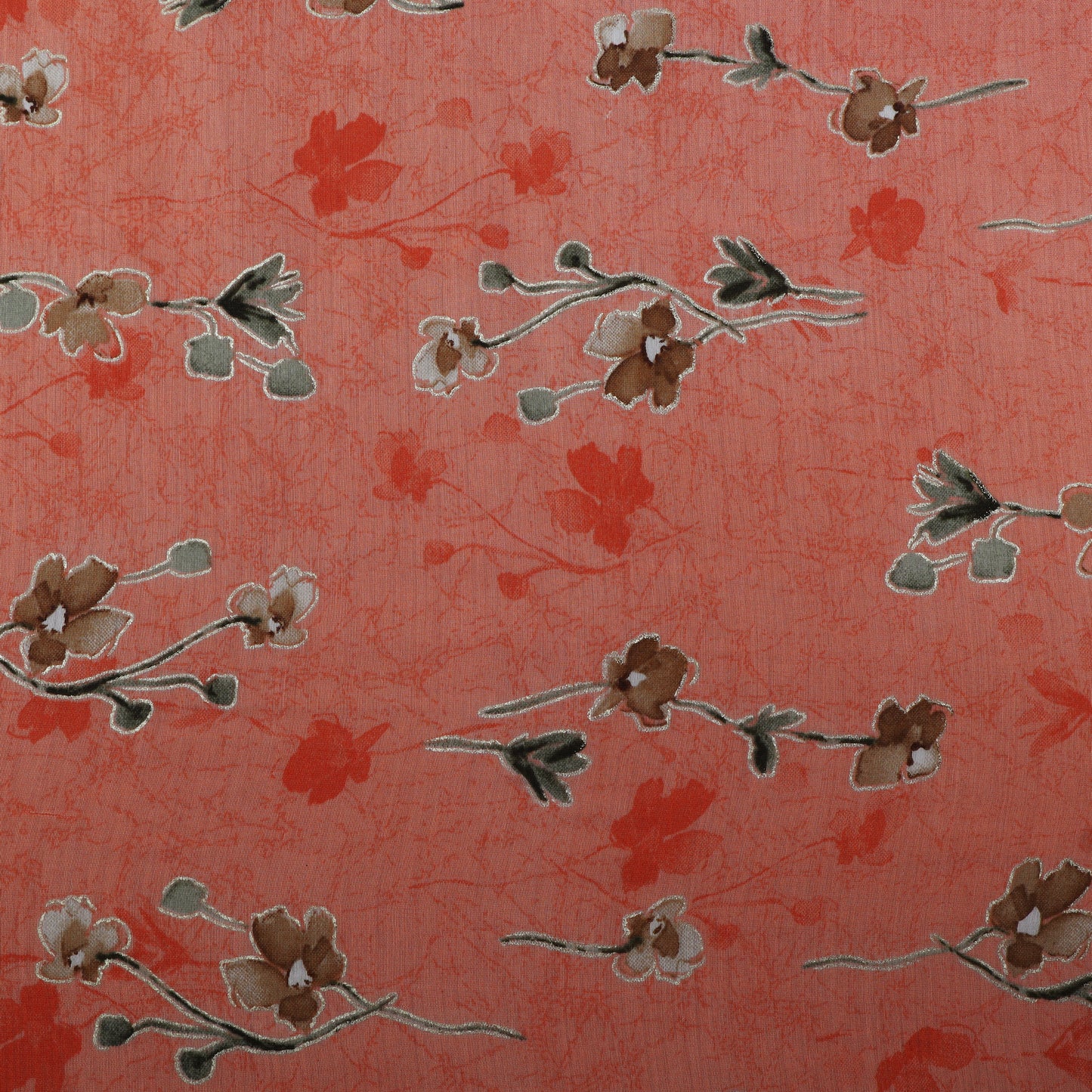 Colored Chanderi Print Fabric