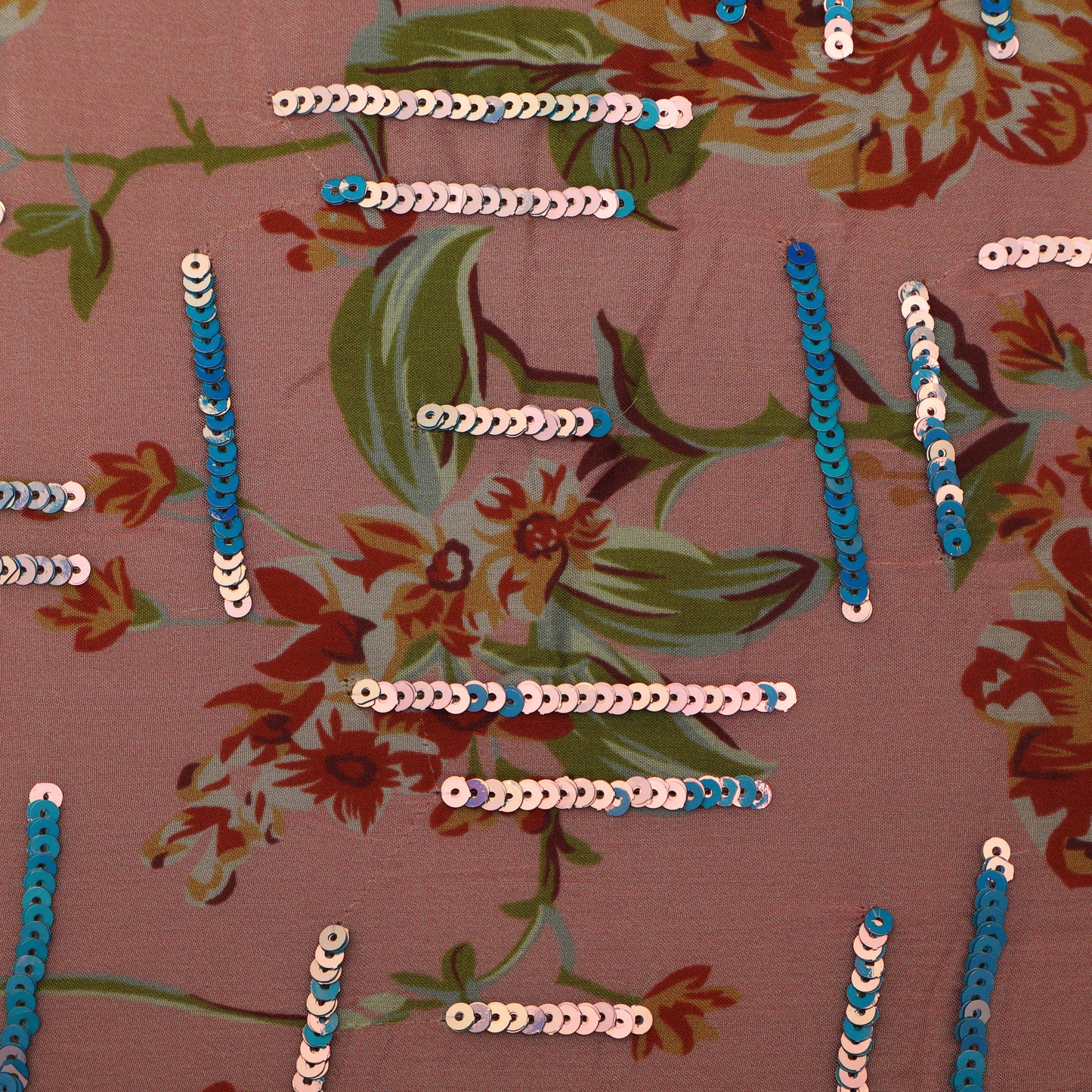 Multi-Colored Chinon Embroidery Fabric
