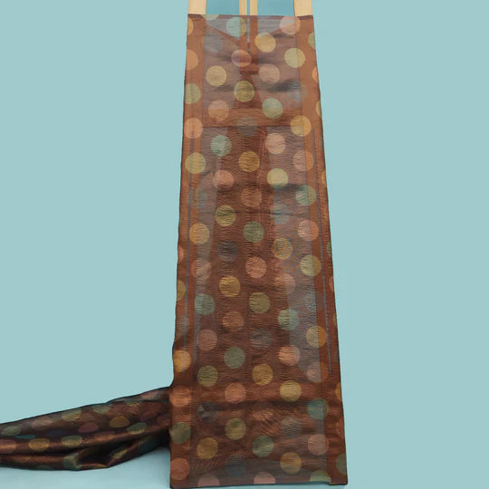 Crush Tissue Polka Dot Print Fabric (Cut Pieces 3Mtr)