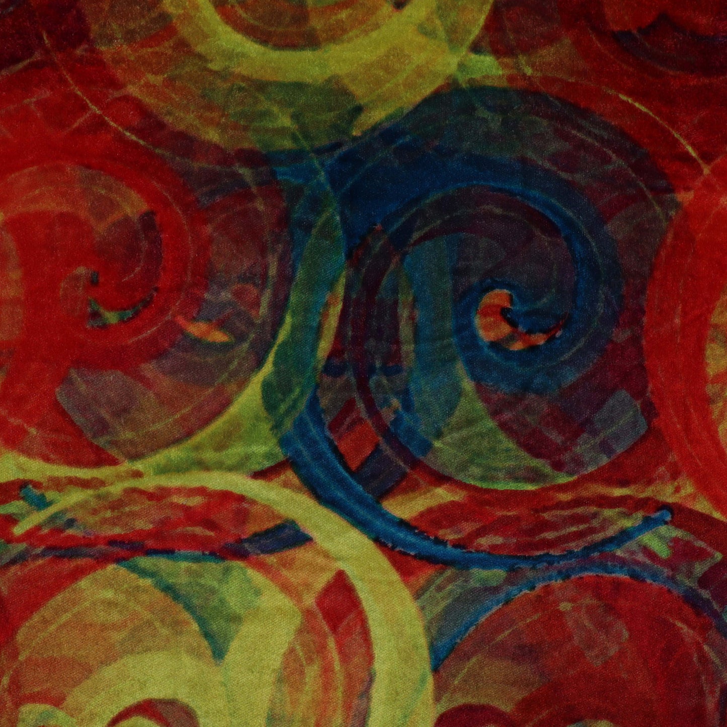 Multicolor Velvet Print Fabric