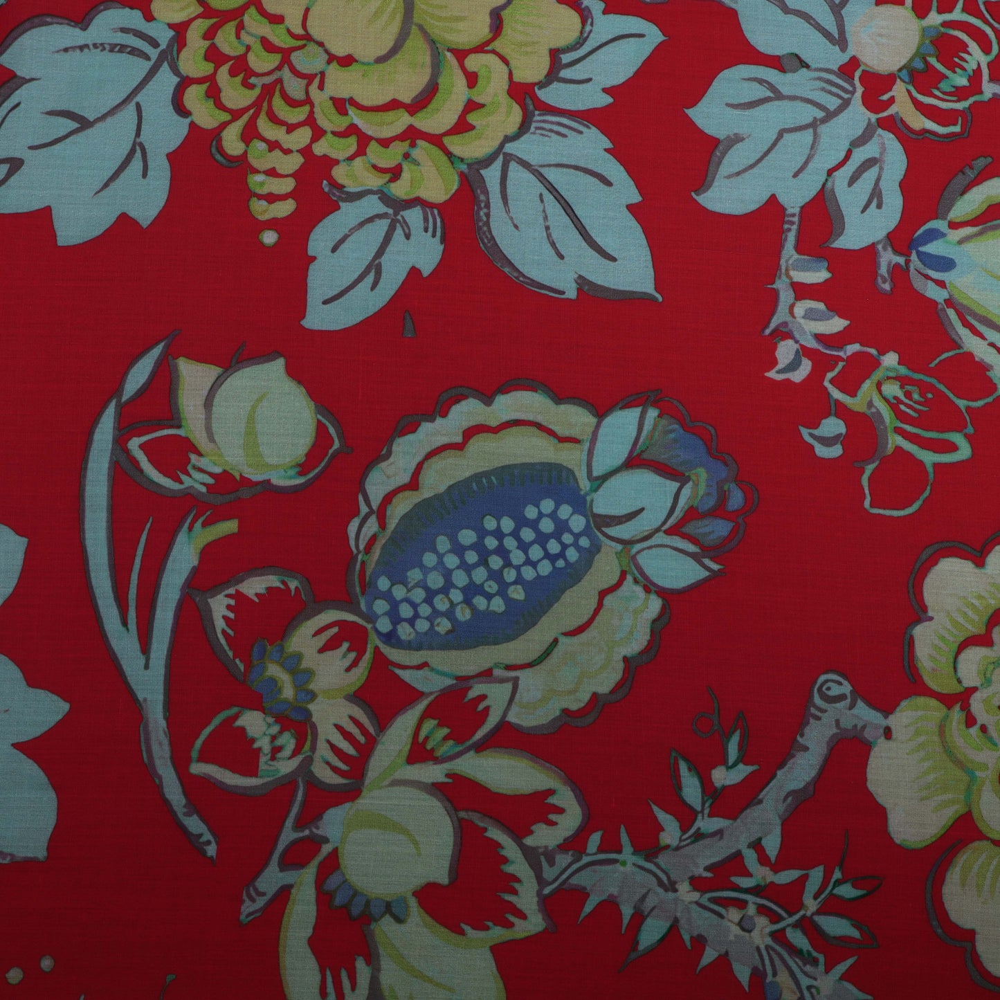 Multi Colored Mulmul Digital Print Fabric