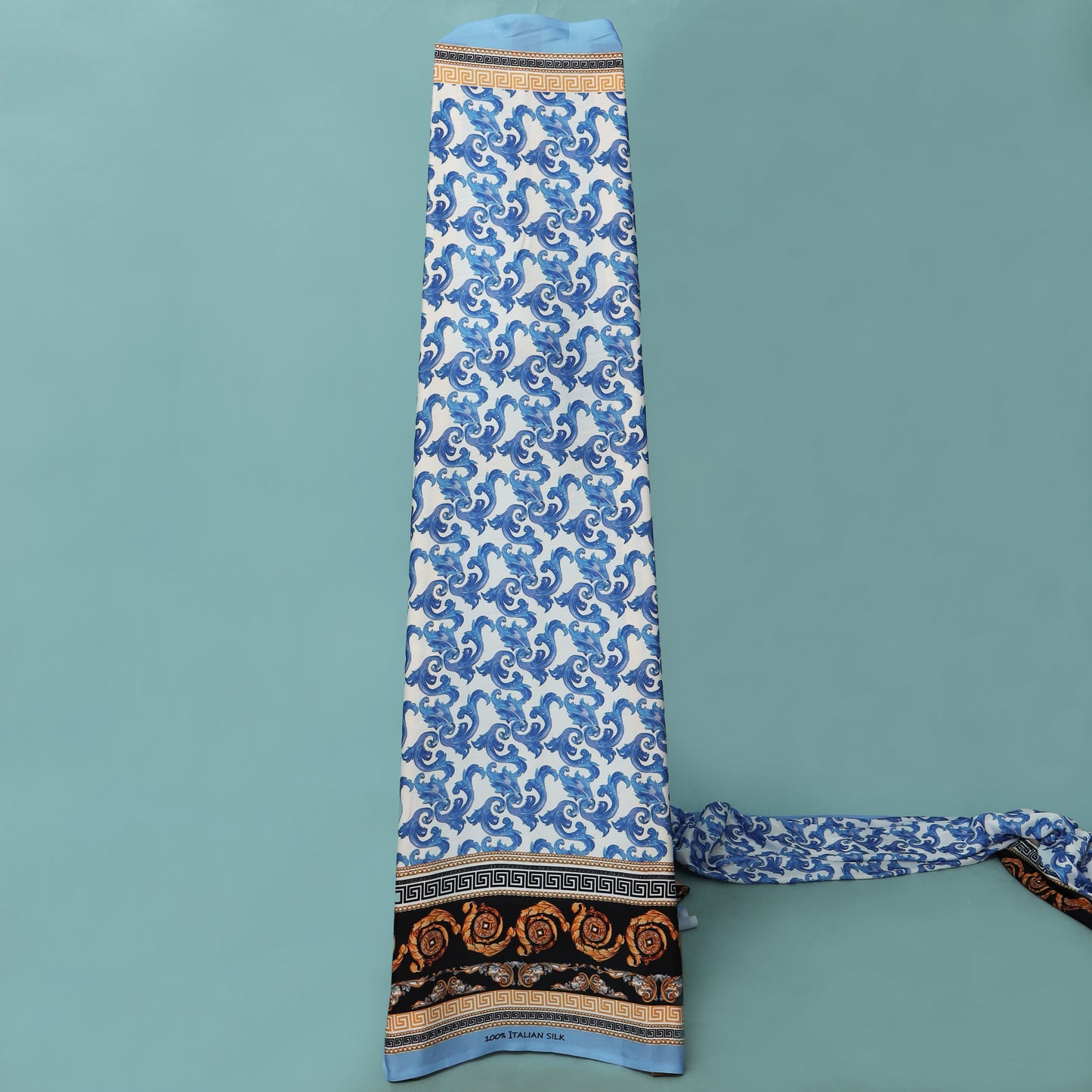 Multi Colored Armani Satin Print Fabric