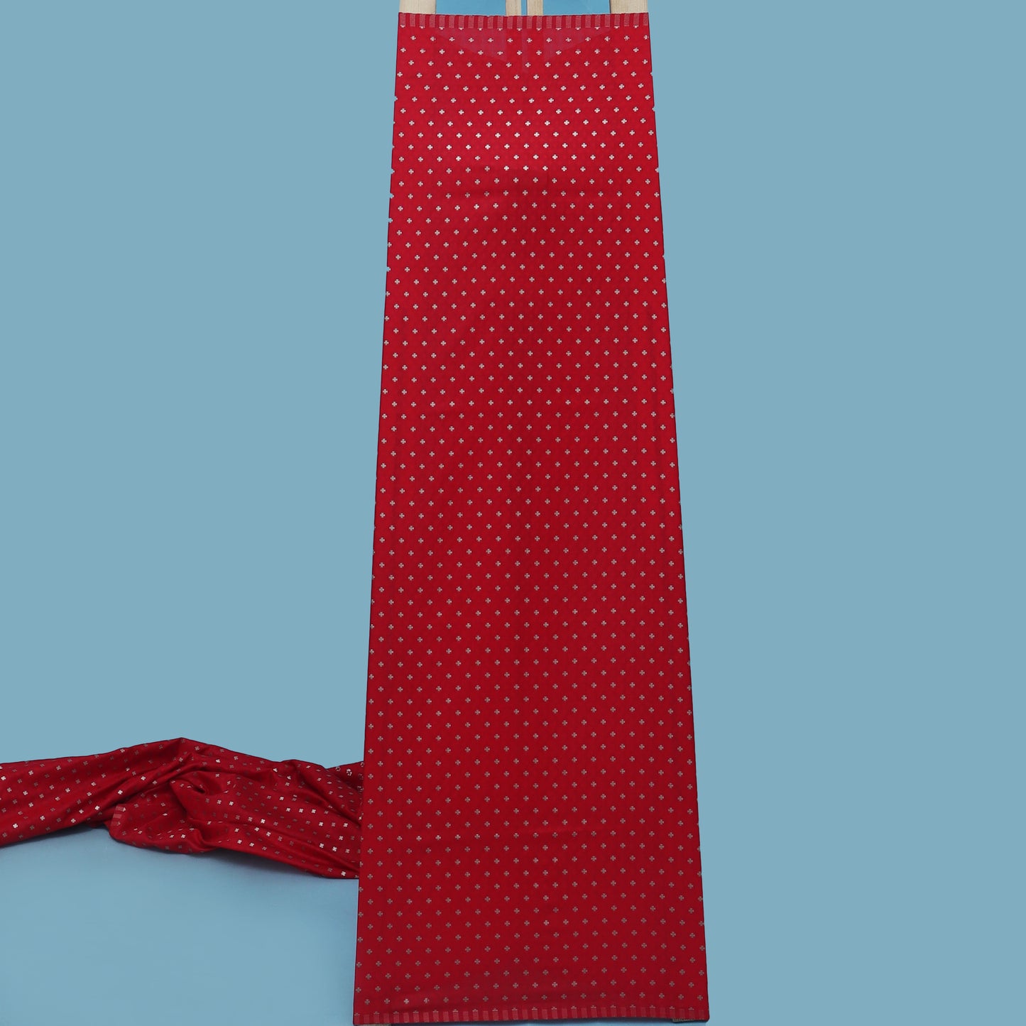 Red Color Tanchui Brocade Fabric