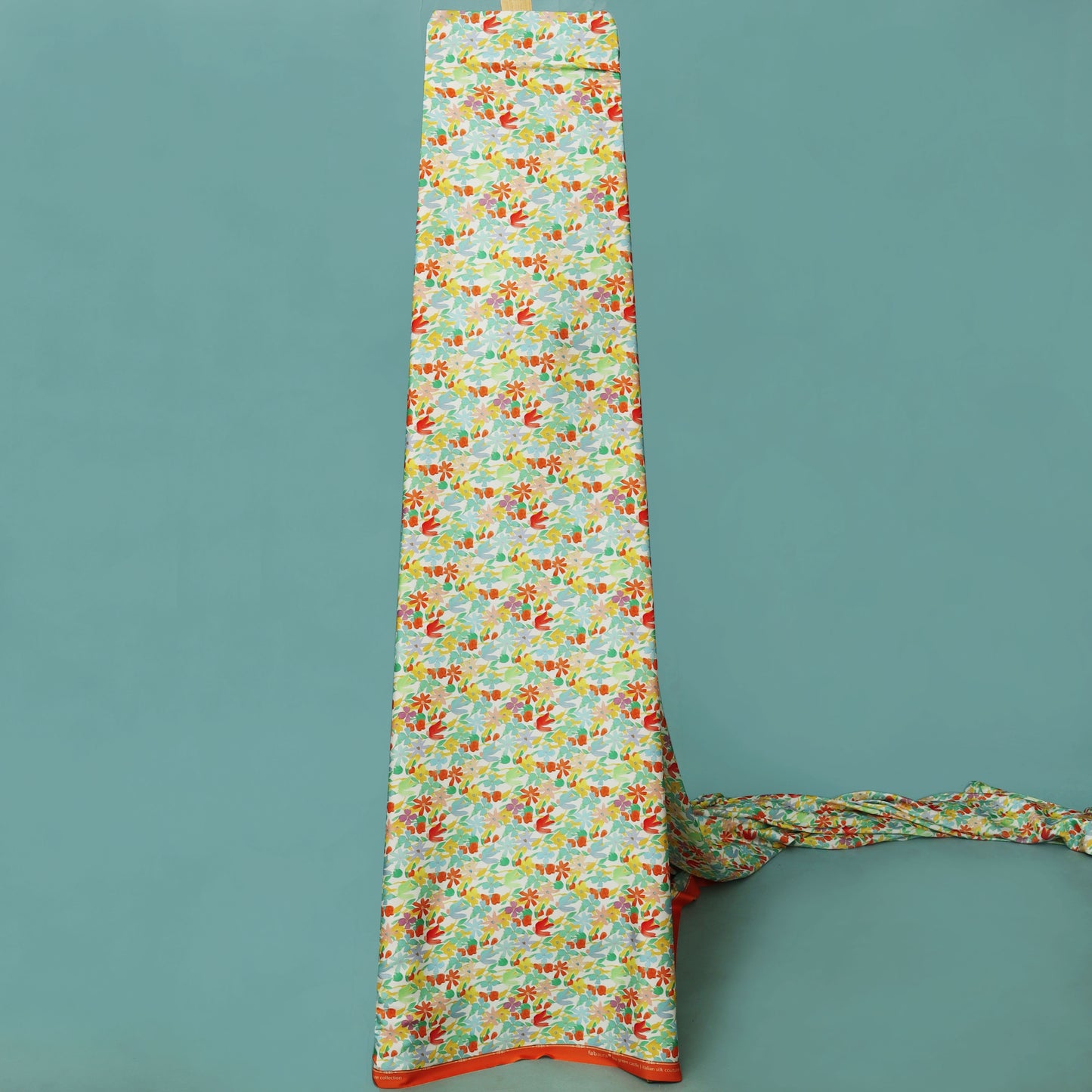 Multi Colored Armani Satin Print Fabric