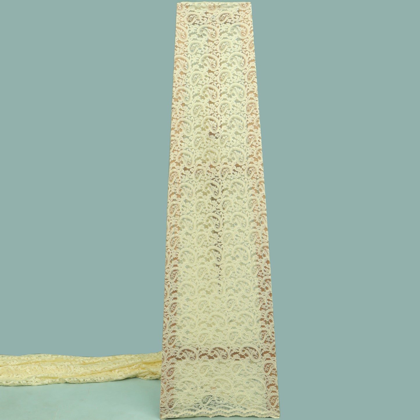 Cream Color Chantilly Net Fabric