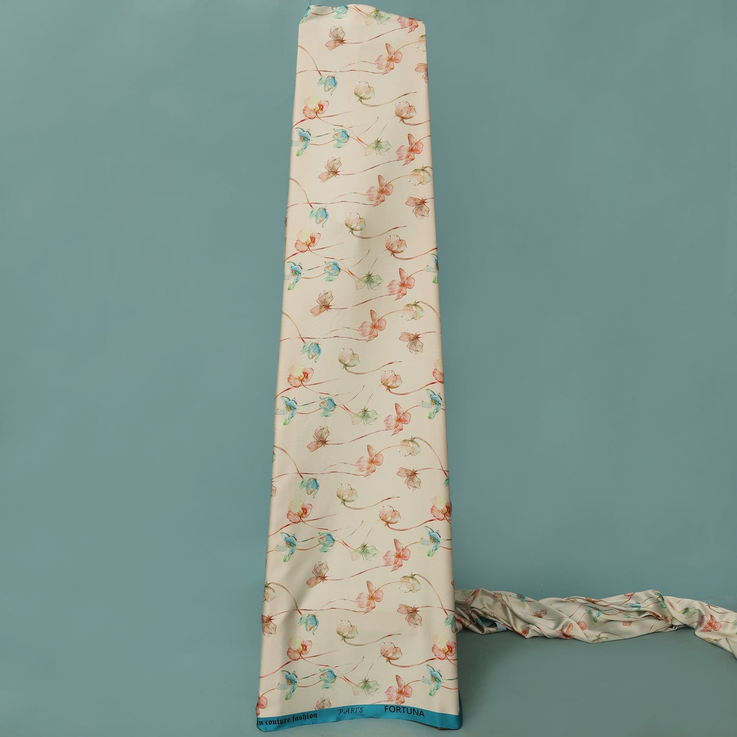 Multi Colored Armani Satin Print Fabric