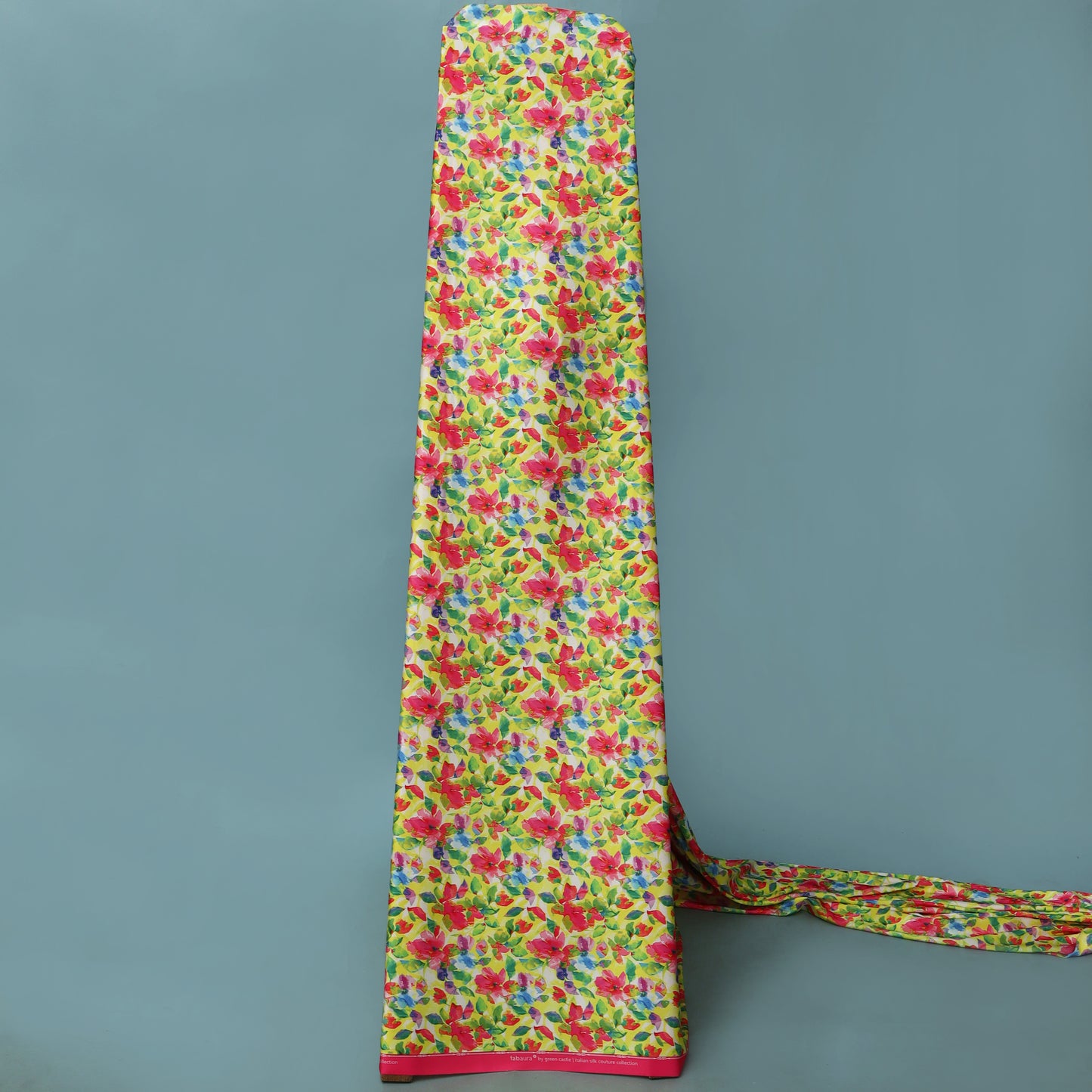 Multi Colored Armani Satin Print Fabric