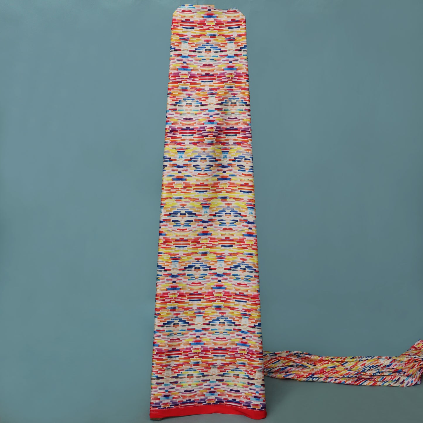 Multi Colored Armani Satin Print Fabric