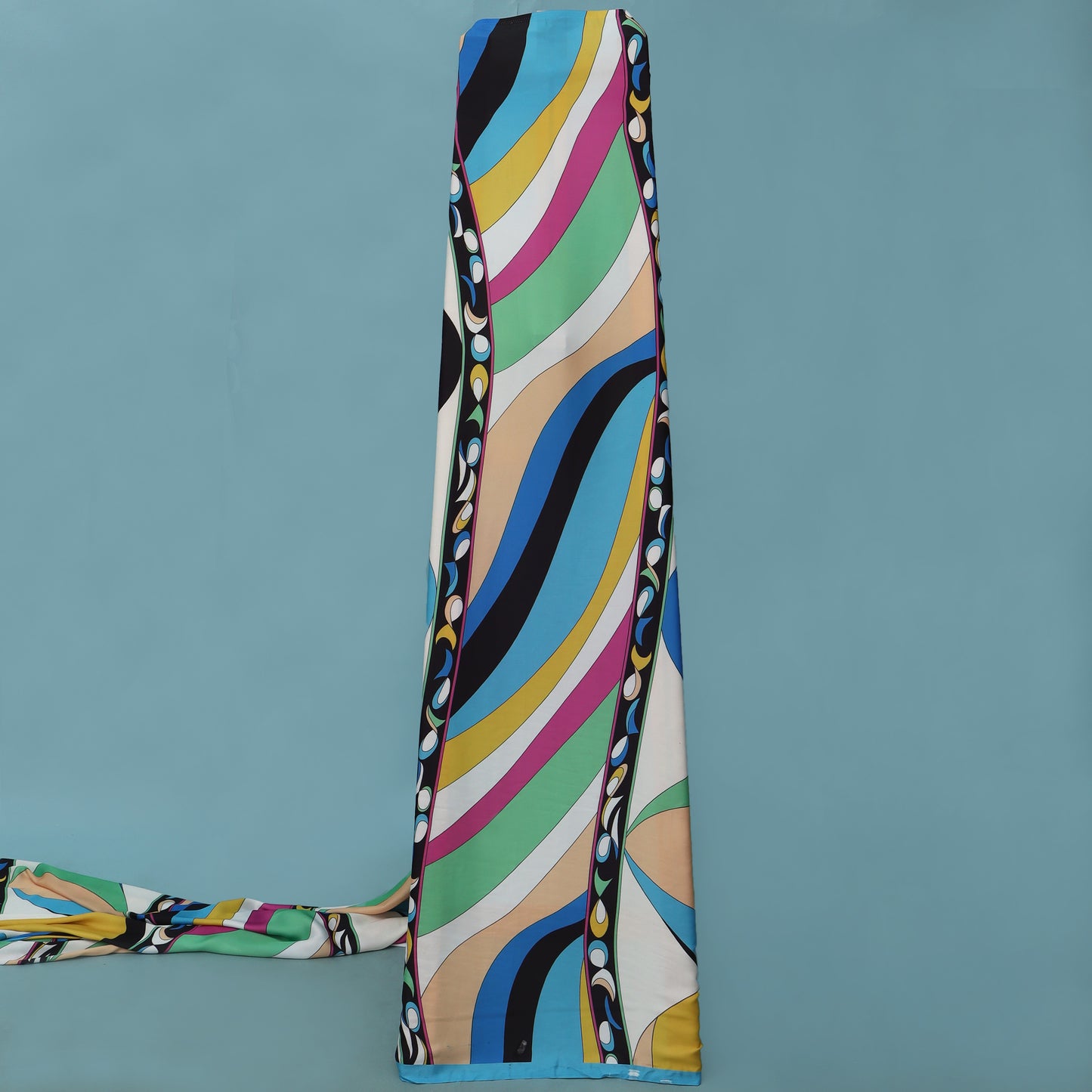 Multi Colored Armani Satin Print Fabric