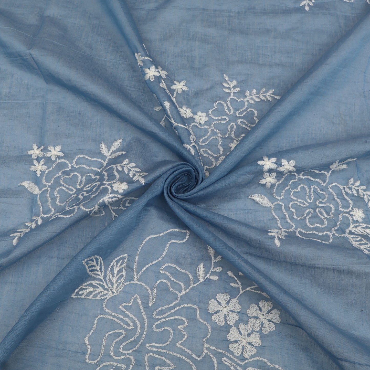 Mul Chanderi Embroidery Fabric