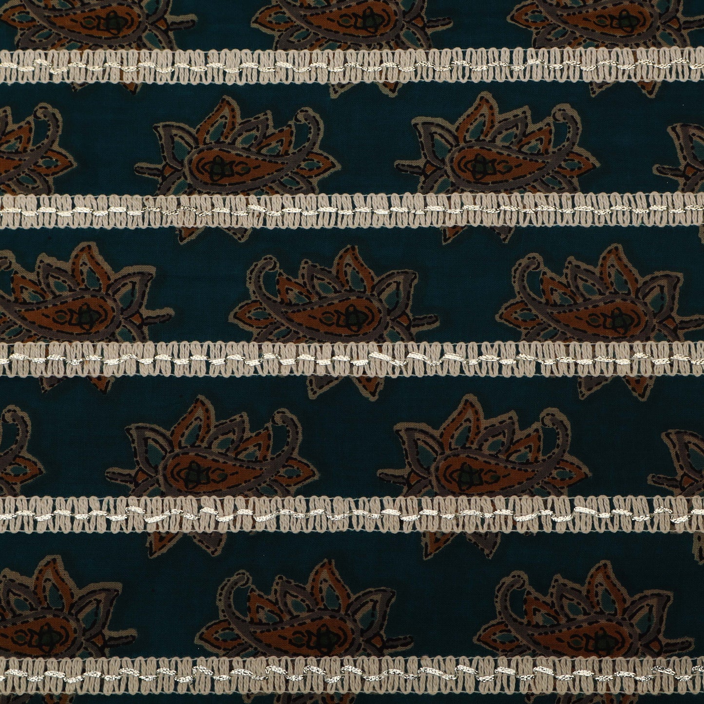 Colored Cotton Gota Work Fabric