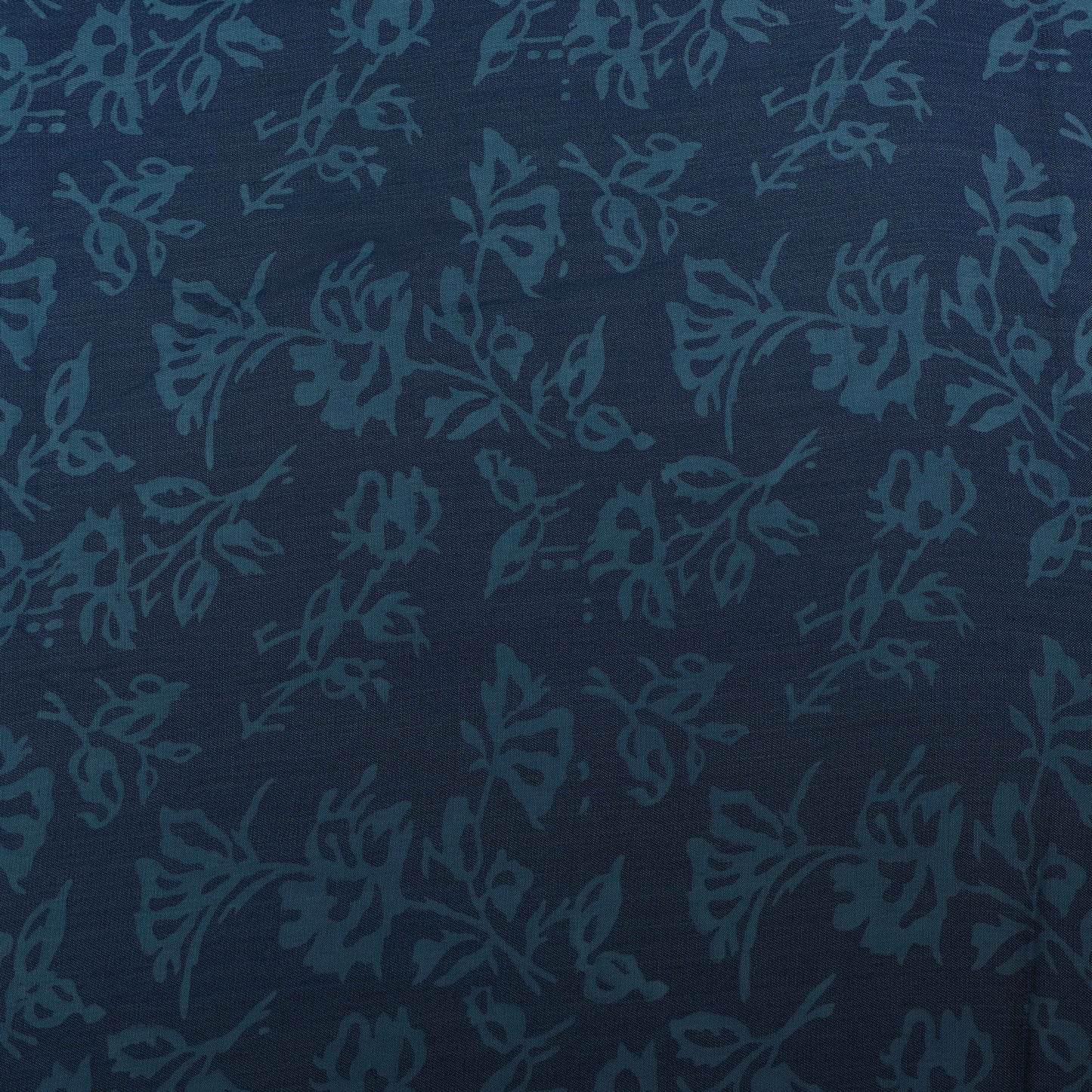 Blue Color Denim Lycra Print Fabric