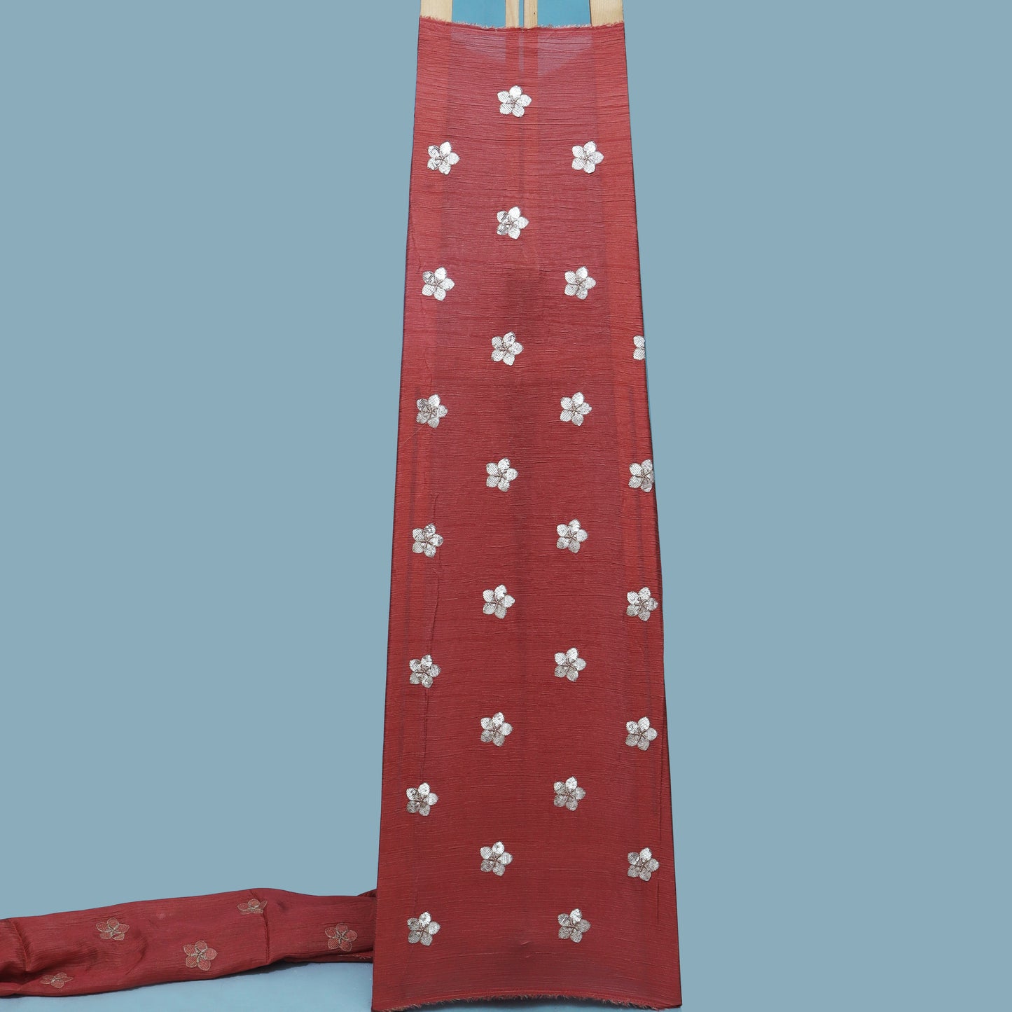 Gajri Color Crush Tissue Boota Fabric