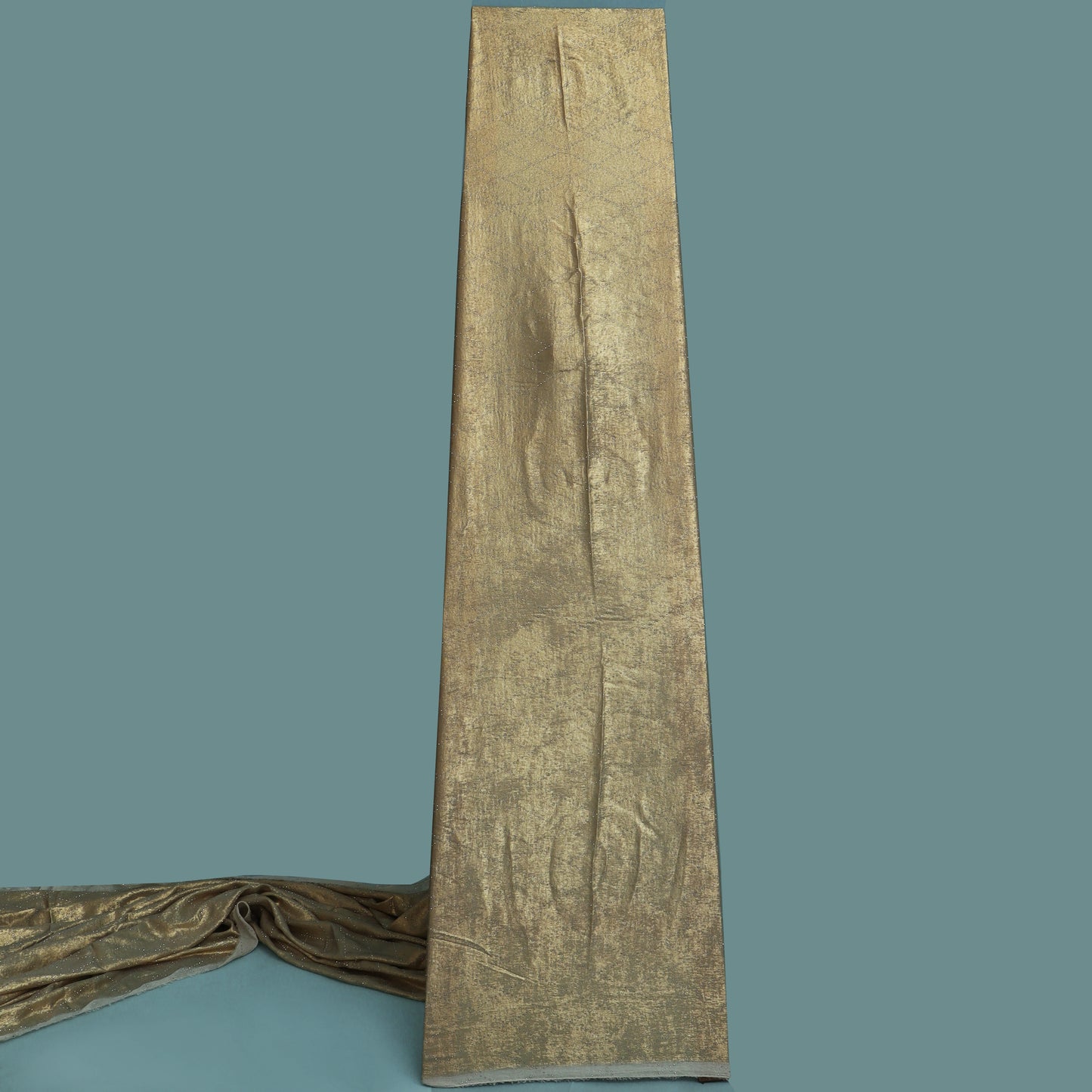 Metallic Gold Color Georgette Foil Mukaish Fabric