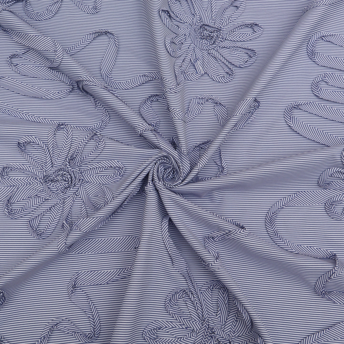 Cotton Stripe Embroidery Fabric