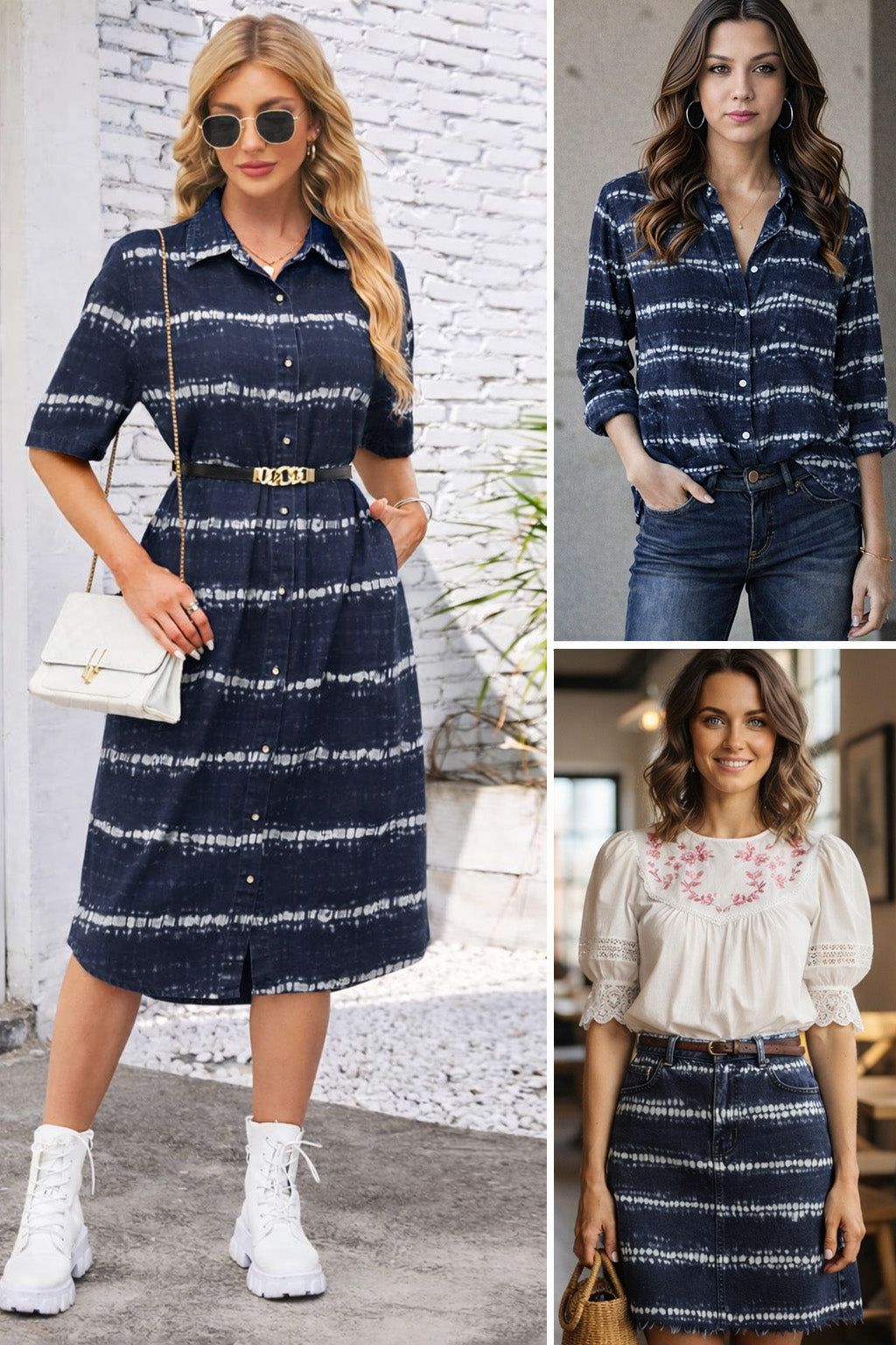 Denim Print Pattern Fabric