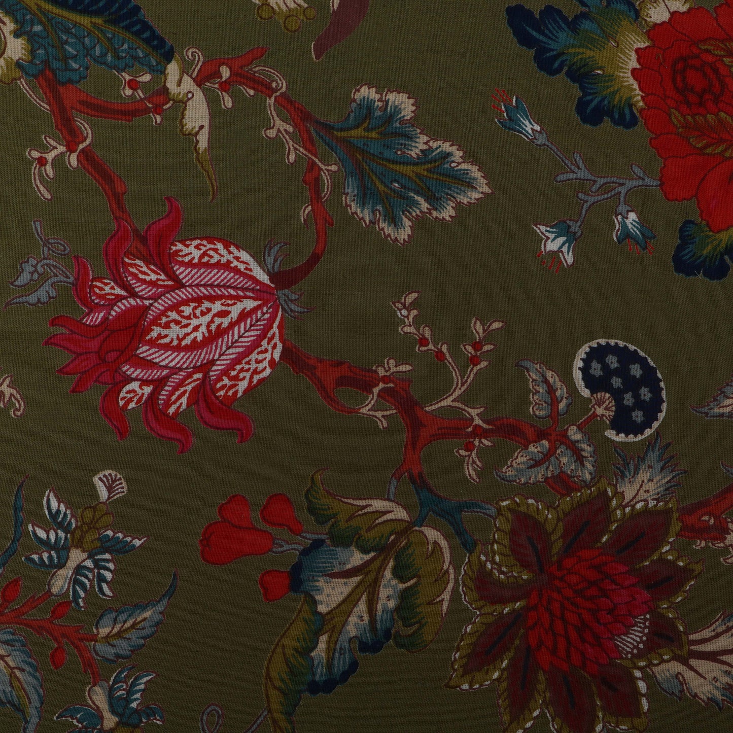Colored Linen Print Fabric