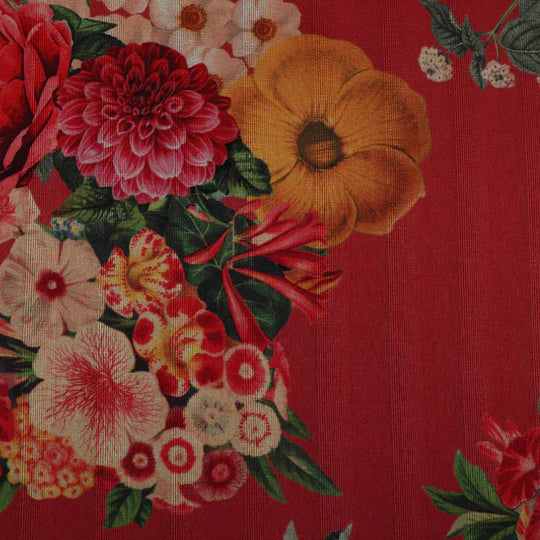 Multicolor Dupion Silk Print Fabric (Cut Pieces 5Mtr)