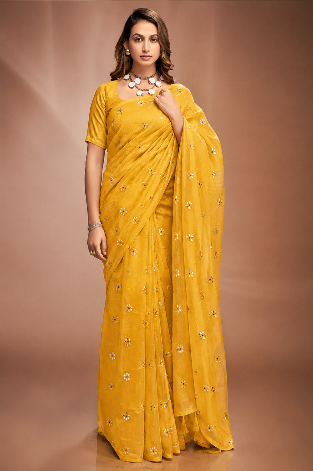 Chanderi Booti Fabric