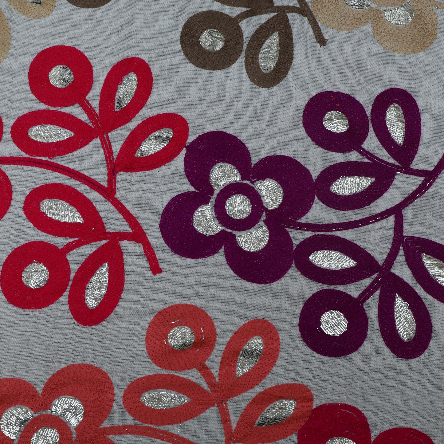 Colored Linen Embroidery Fabric