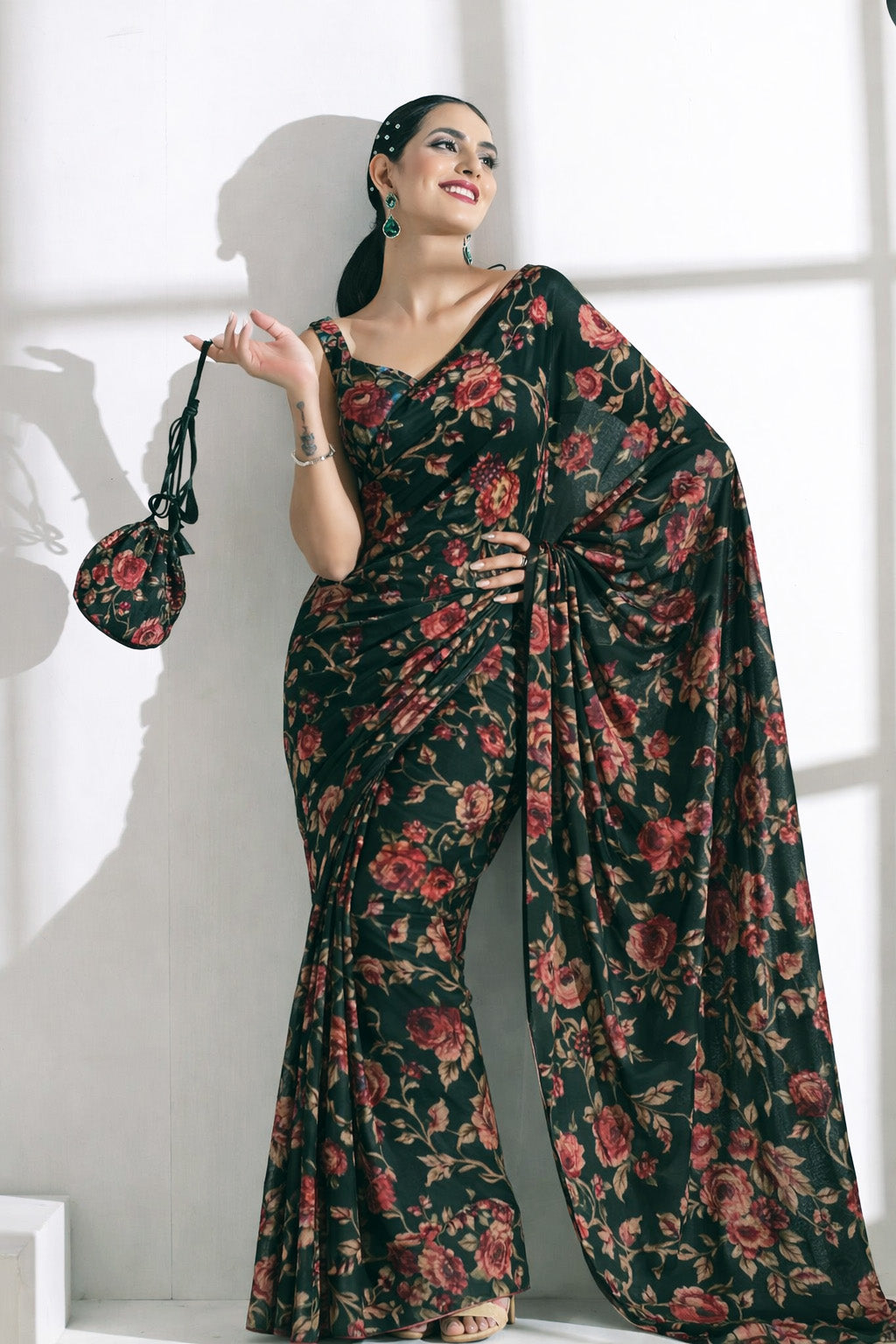 Floral Design Brasso Velvet Fabric