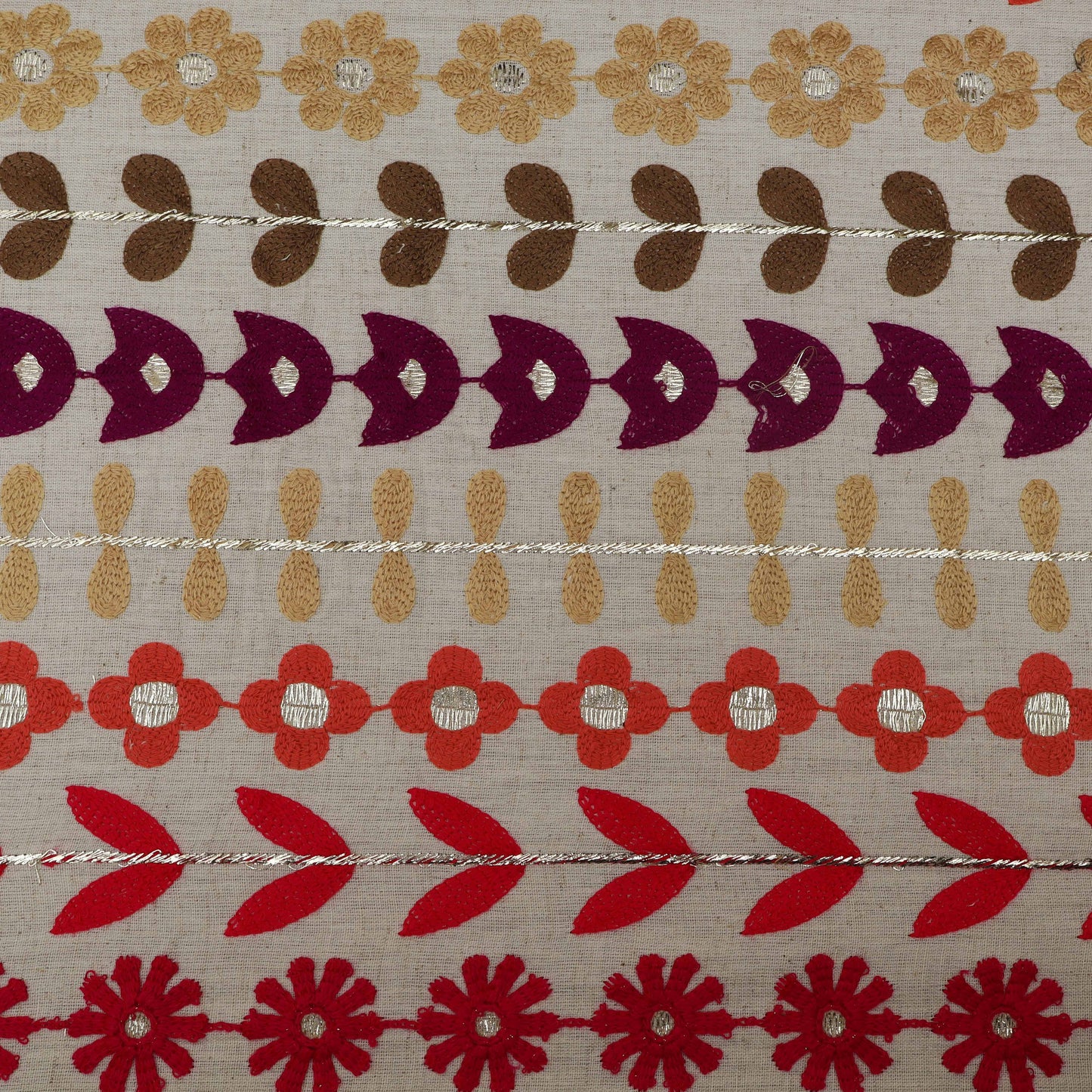 Colored Linen Embroidery Fabric