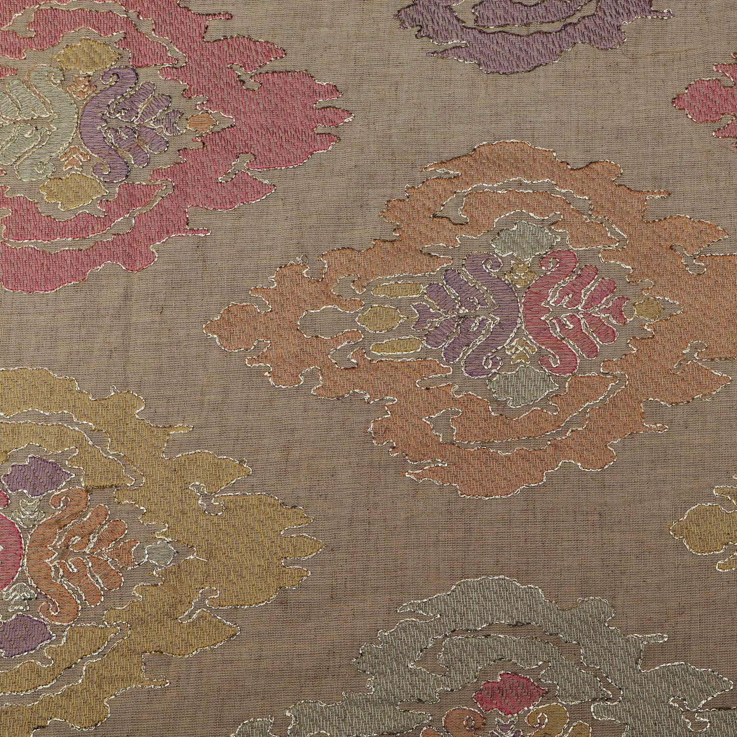 Colored Linen Embroidery Fabric