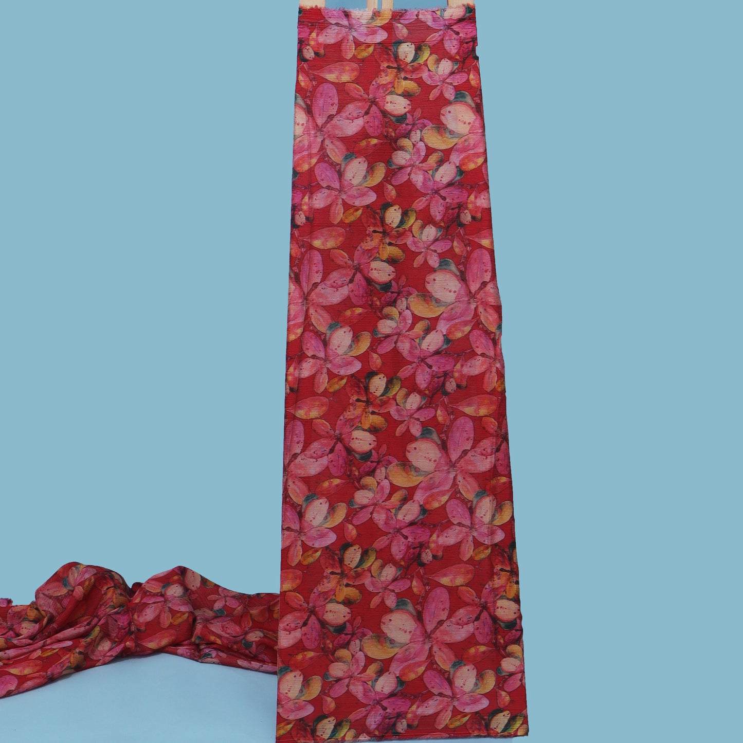 Multi-Color Chinon Crush Print Fabric