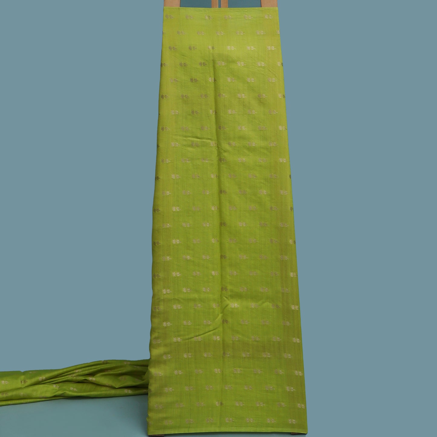 Parrot Green Color Munga Brocade Fabric