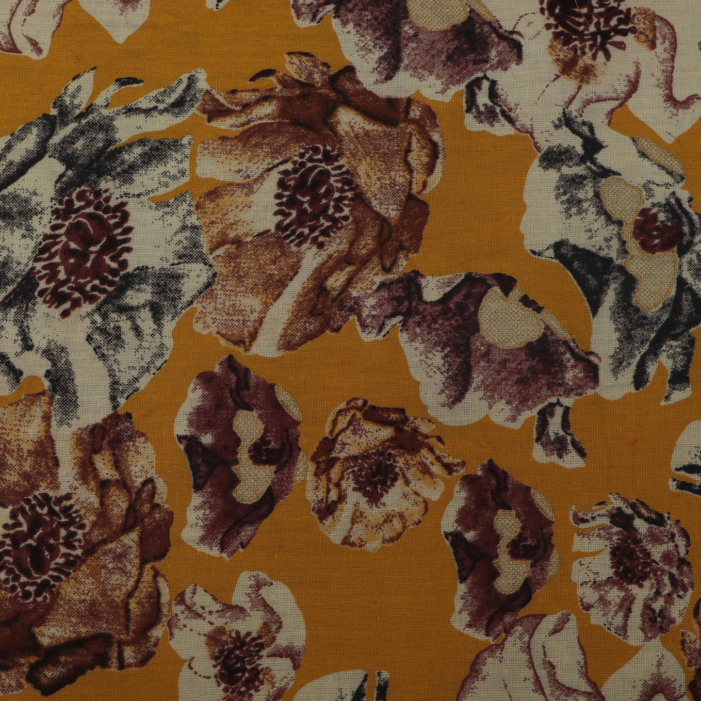 Colored Linen Print Fabric