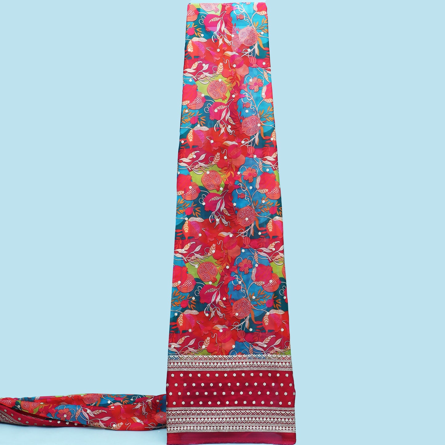 Rani Color Organza Print Embroidery Fabric