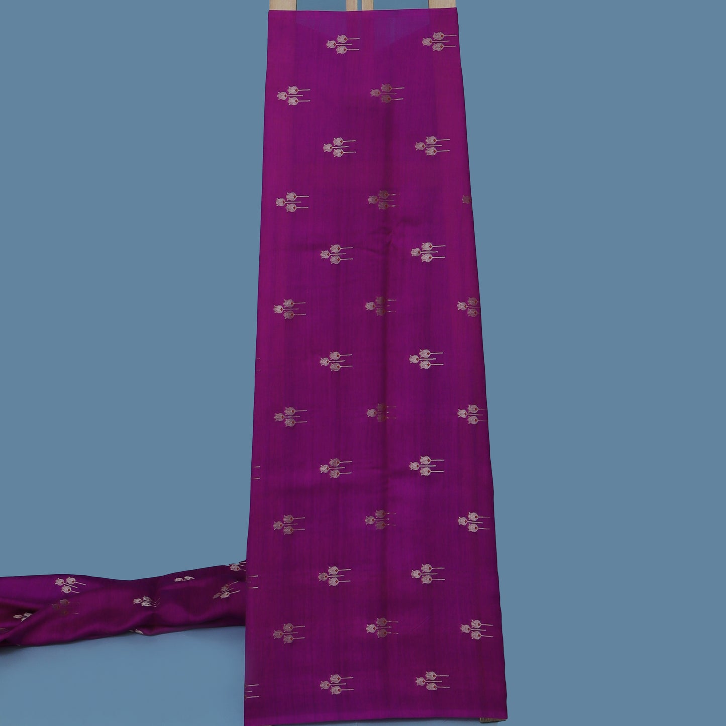 Purple Color Munga Brocade Fabric