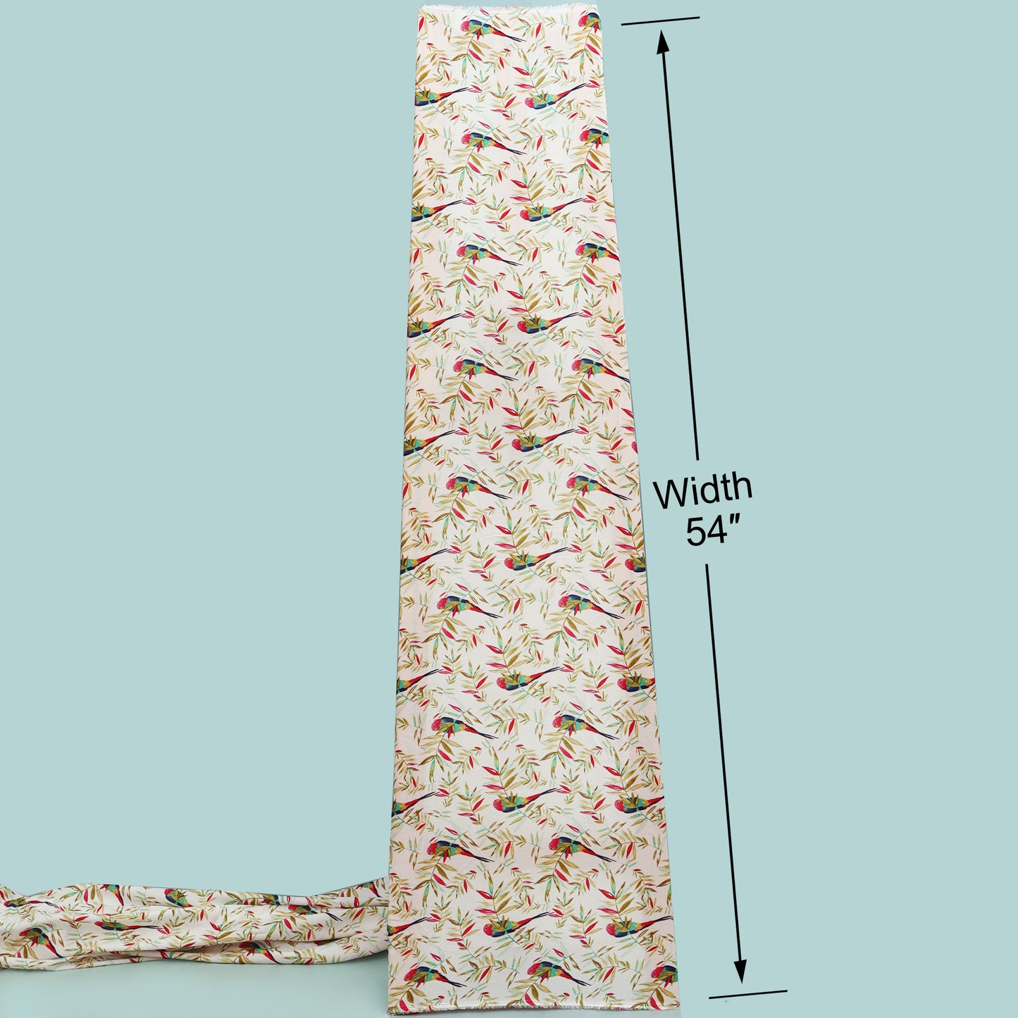 Multicolor Mulmul Digital Print Fabric