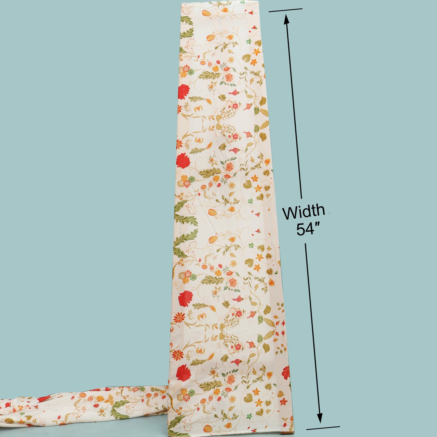 Multicolor Mulmul Digital Print Fabric