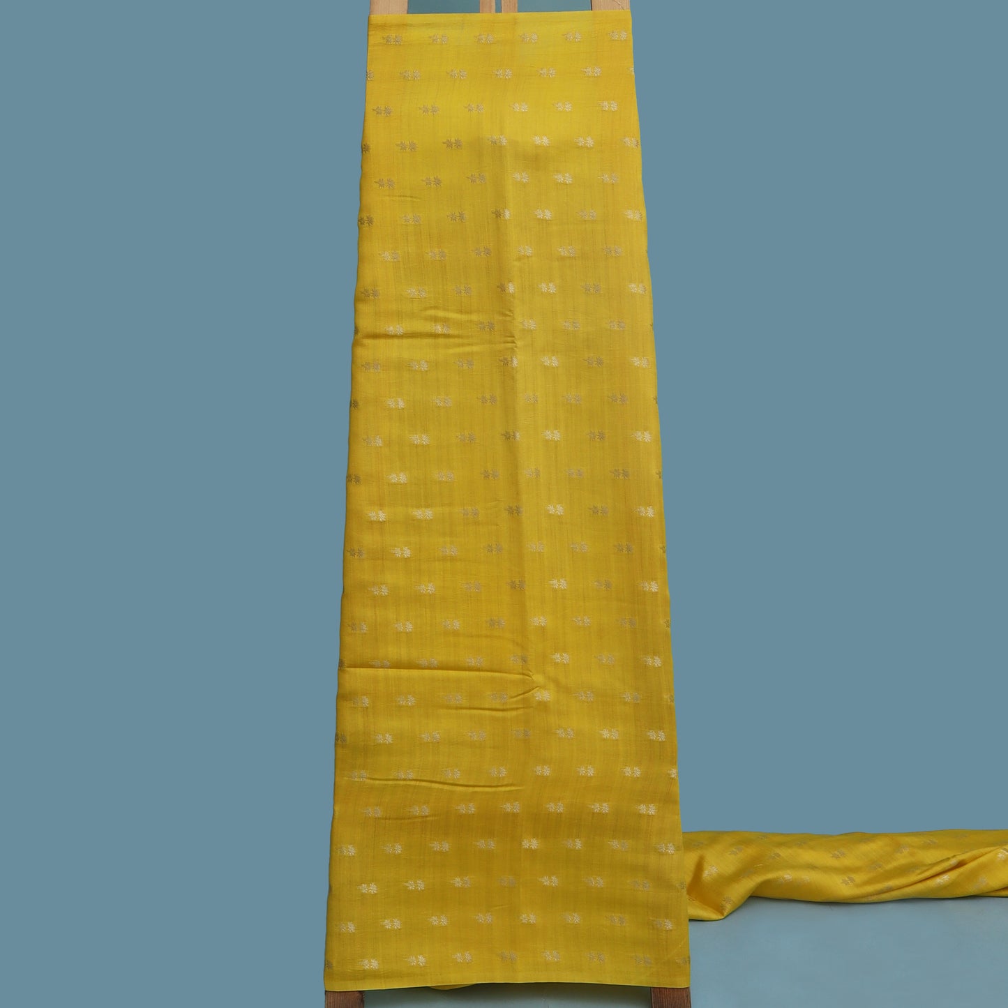 Yellow Color Munga Brocade Fabric