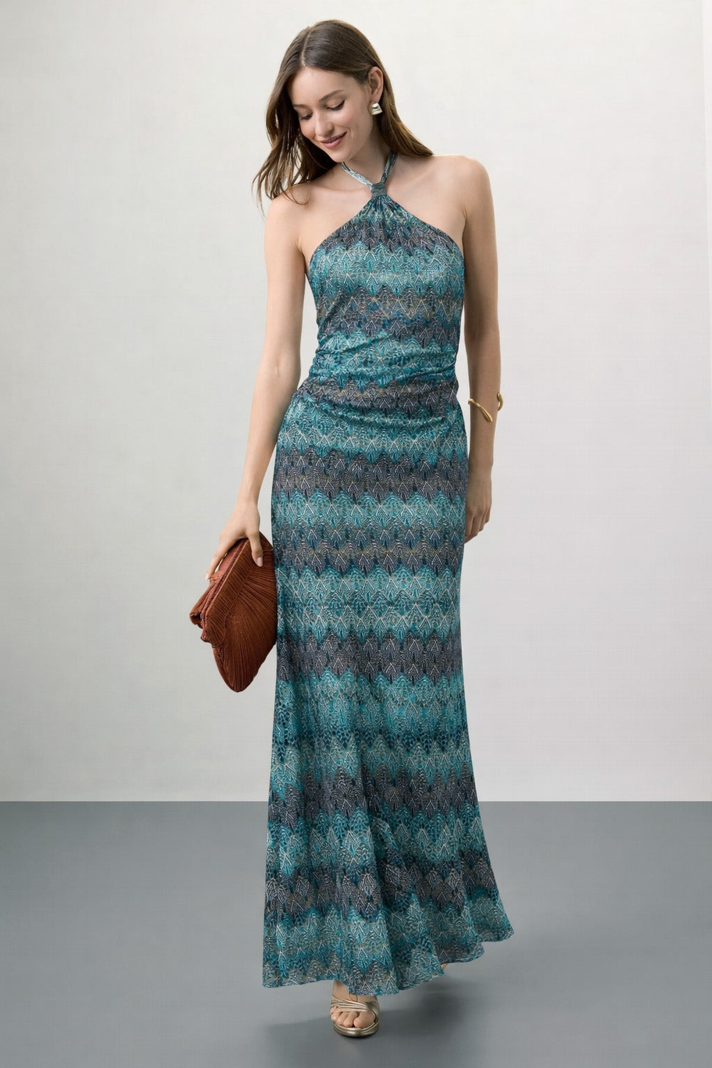 Sea Blue Tone Color Crosia Fabric