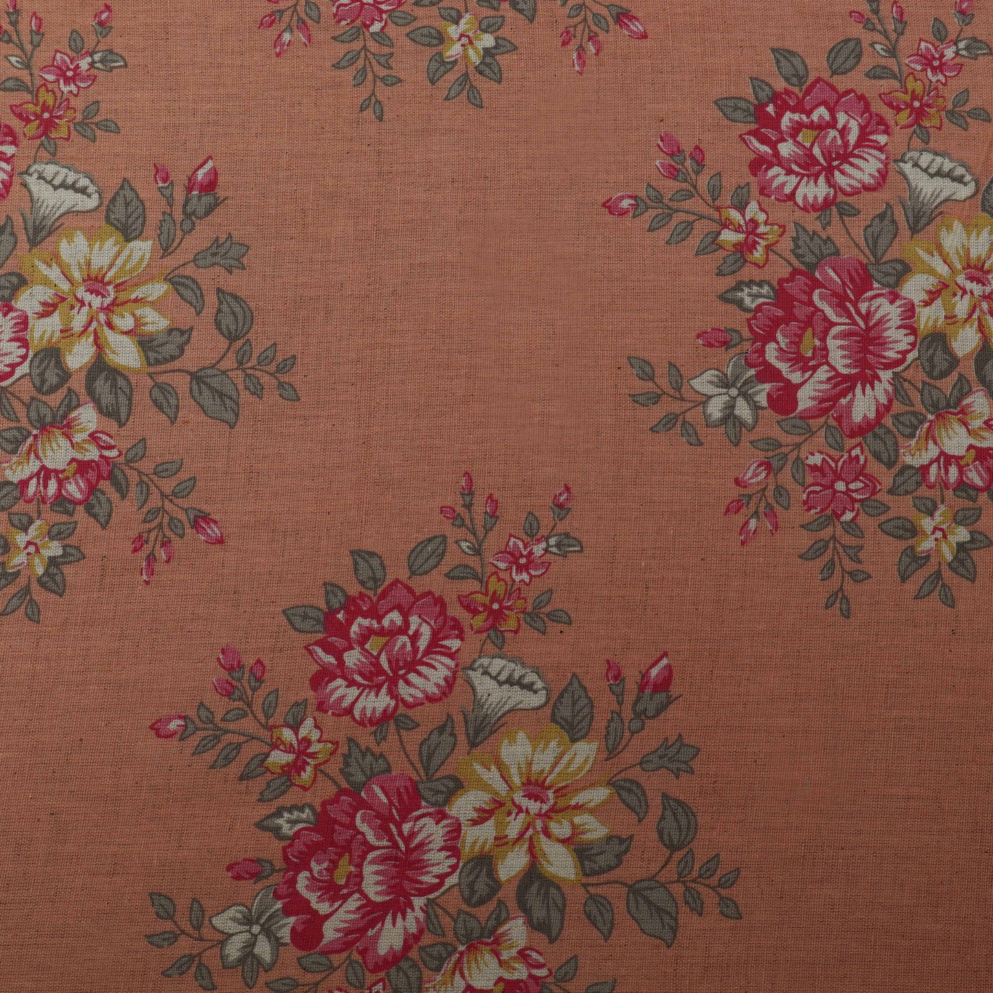 Colored Linen Print Fabric