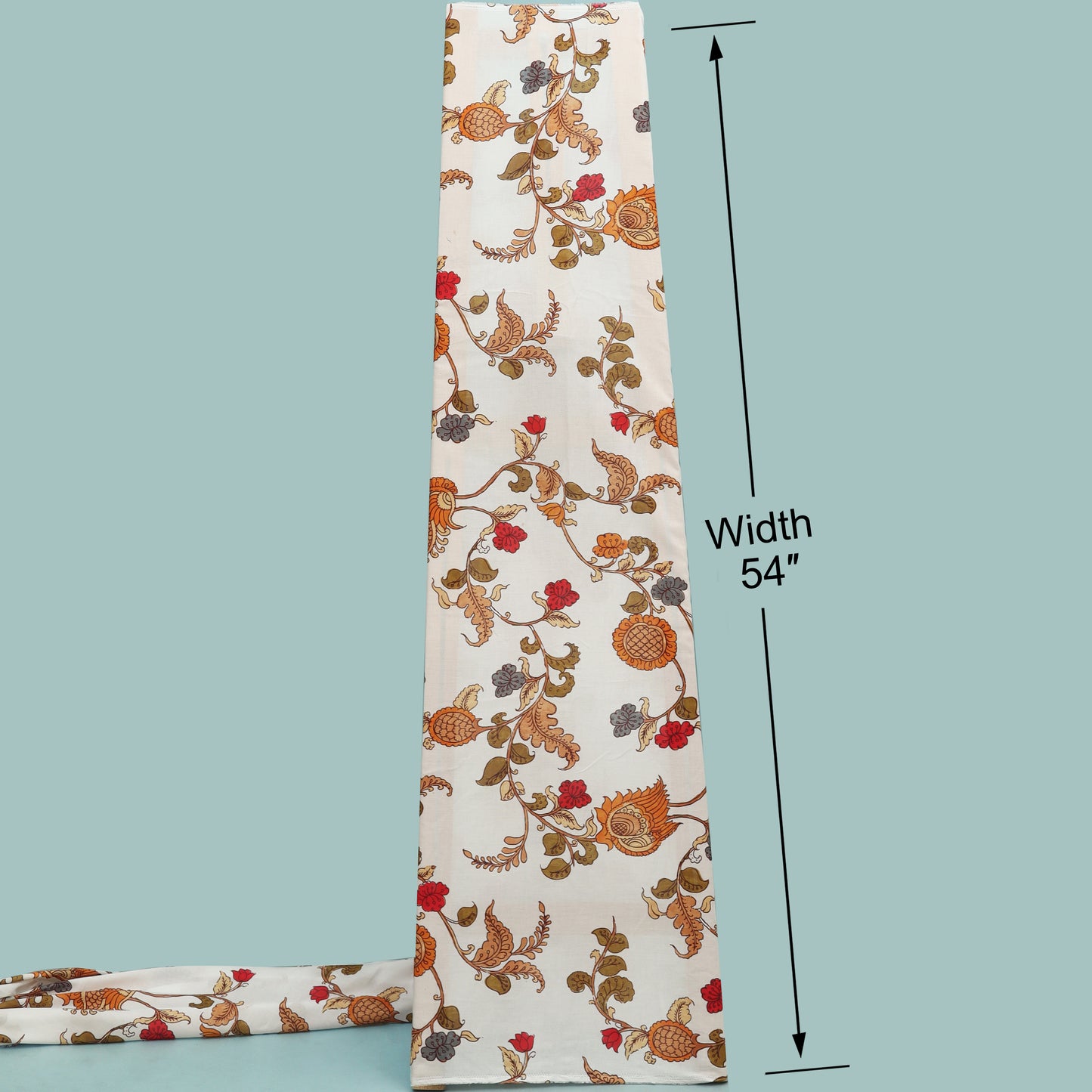 Multicolor Mulmul Digital Print Fabric