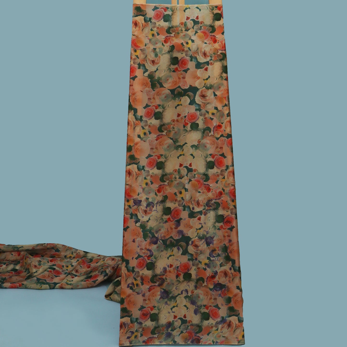 Multicolor Tissue Digital Print fabric