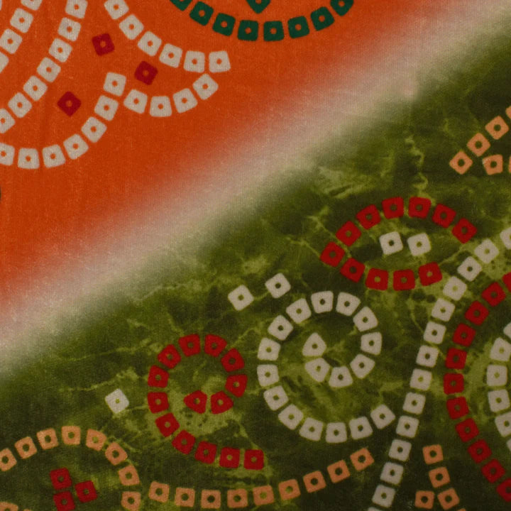 Multicolor Velvet Print Fabric (Cut Pieces 2Mtr)